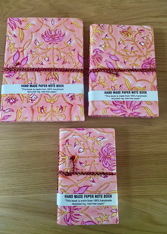 Note book set botanical pink