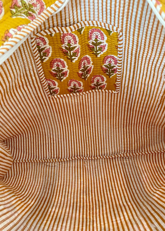 Yellow Peony Tote Bag - Tantuva Atelier
