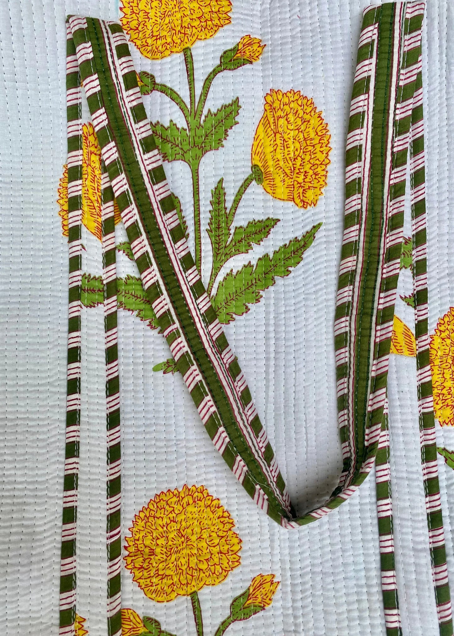 Yellow Floral Tote Bag - Tantuva Atelier
