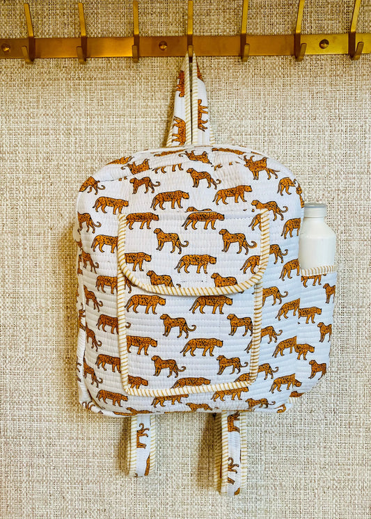 Stoere schooltas basisschool witte tijger - Tantuva Atelier