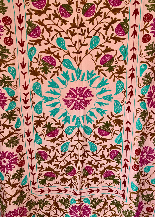 Sprei Eenpersoons - Katoen - 214x148 cm- Botanical Salmon Shade - Tantuva Atelier