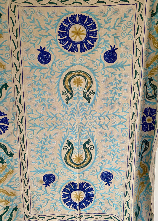 Sprei Eenpersoons - Katoen - 212x150 cm - Taupe Horseshoe - Tantuva Atelier