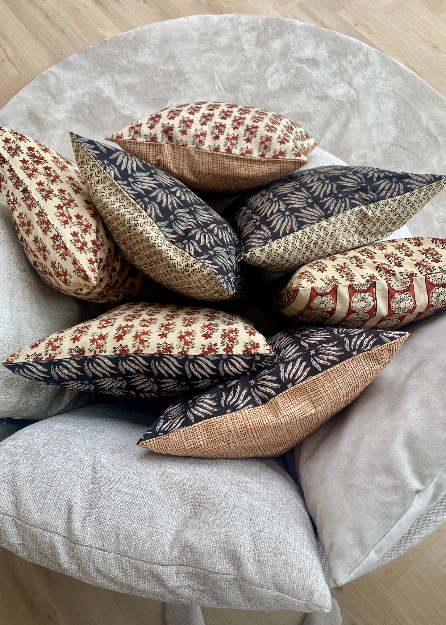 Katoenen kussen met herfstkleuren - 40x40 cm