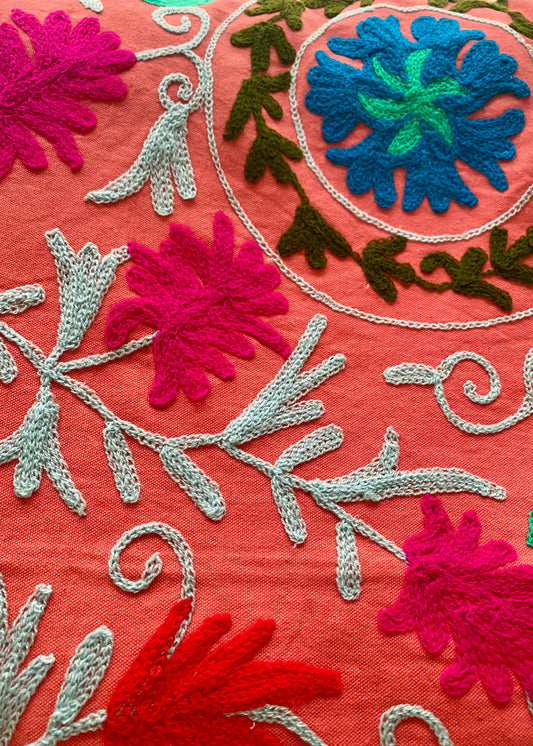 Sprei Eenpersoons - Katoen - 211x149 cm - Ibiza Grapefruit - Tantuva Atelier