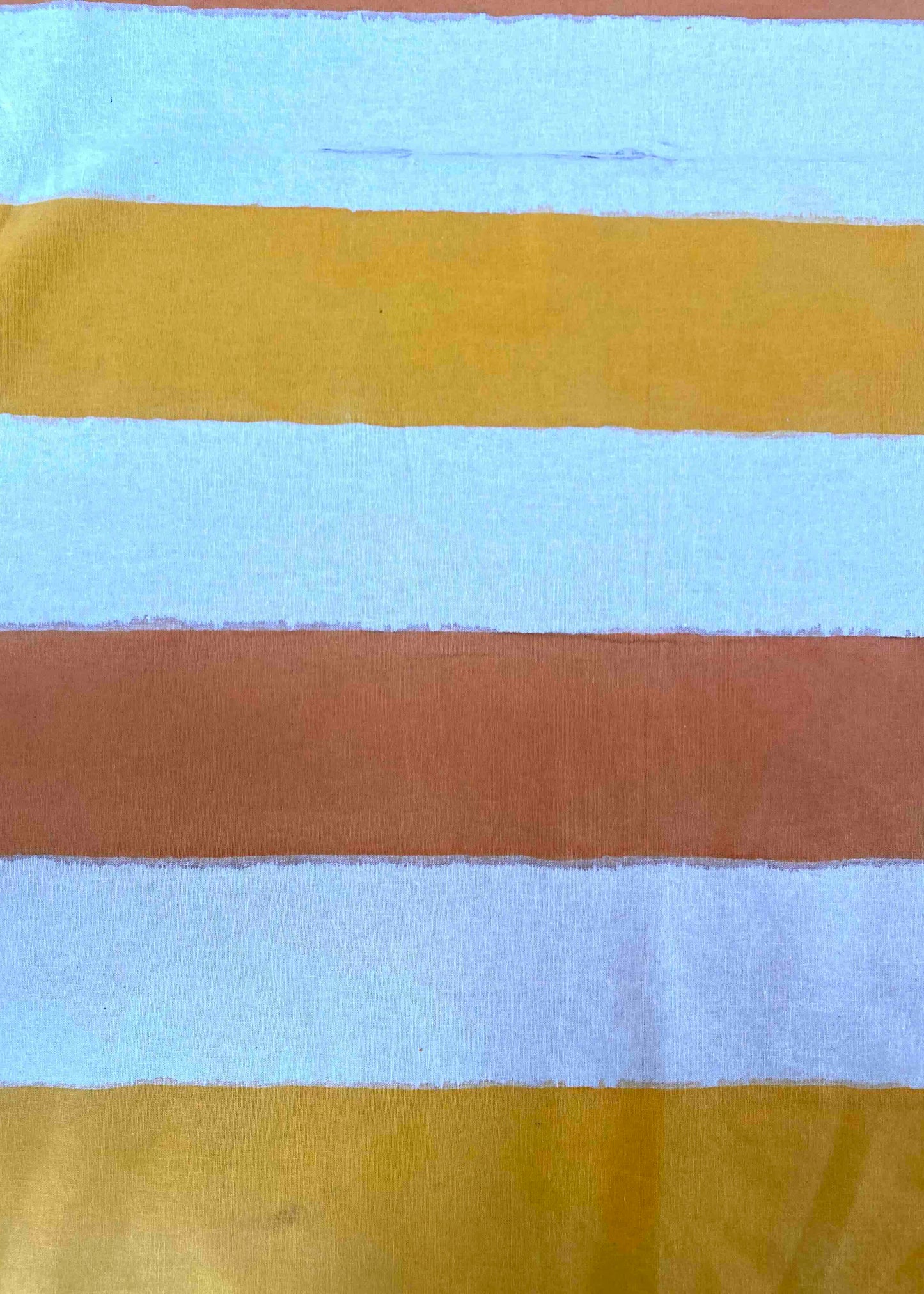 Tafelkleed 100% Katoen Geel/Oranje/Wit –  245x160 cm | Inclusief 6 Servetten (45x45 cm)