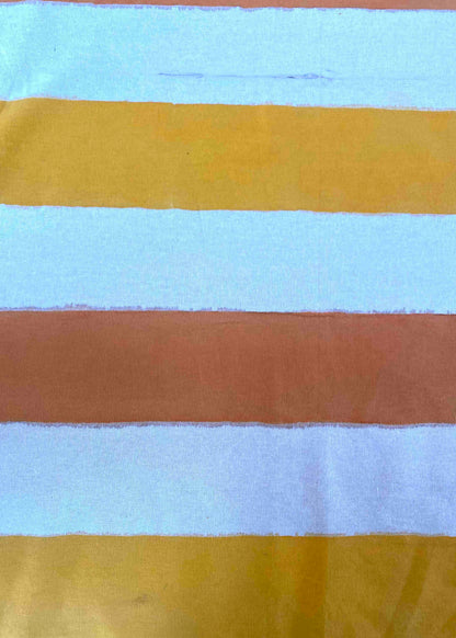 Tafelkleed 100% Katoen Geel/Oranje/Wit –  245x160 cm | Inclusief 6 Servetten (45x45 cm)