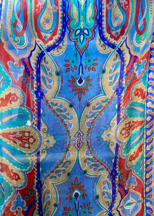 Zijden Sjaal Blauw