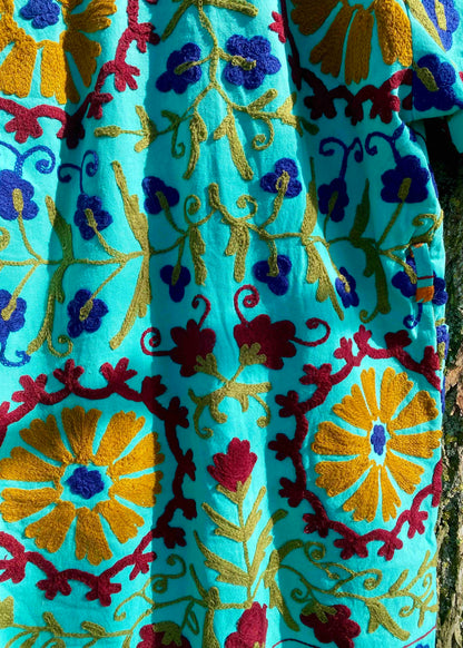 Katoenen Vest Lang - Aqua