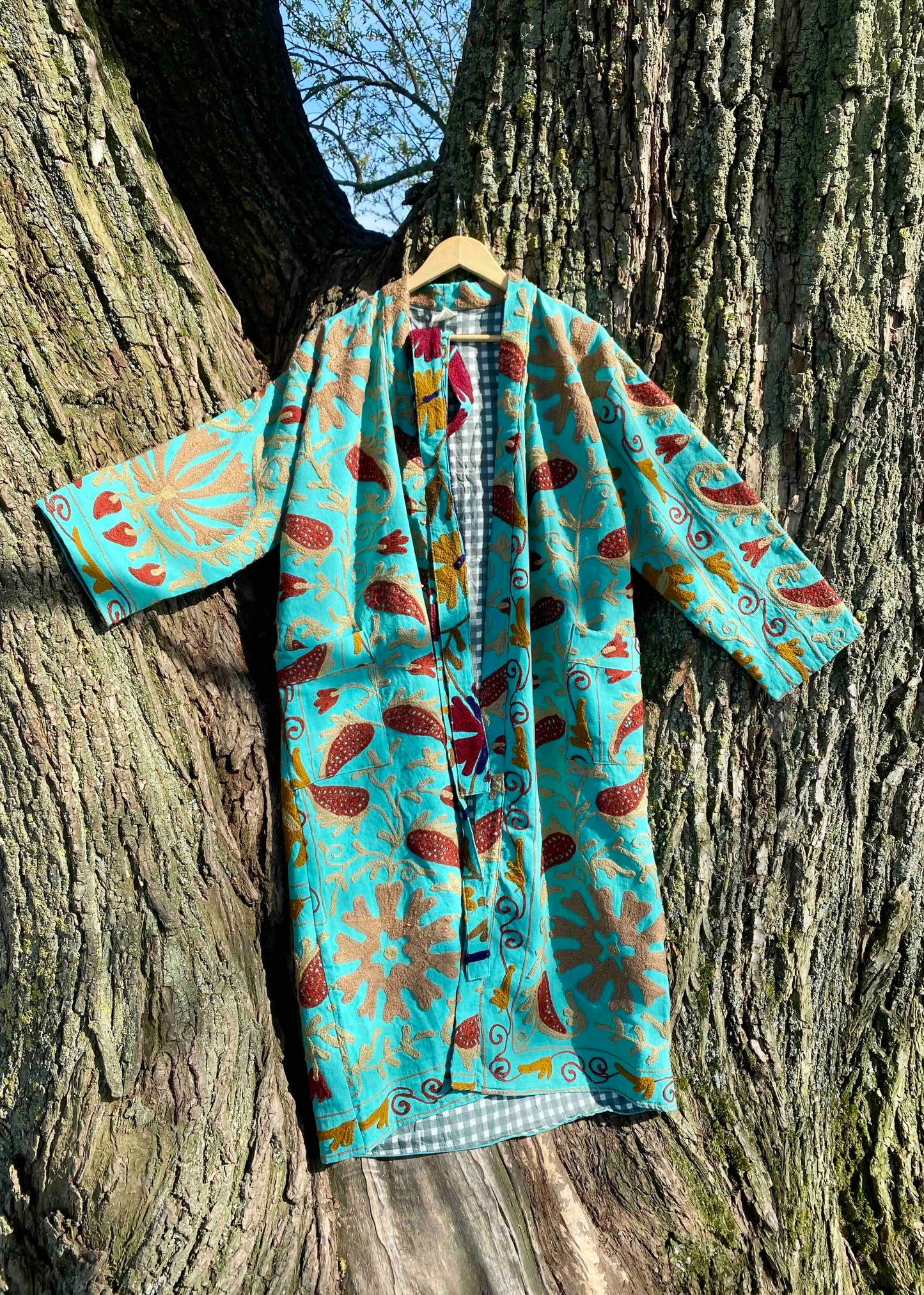 Katoenen Vest Lang - Azure