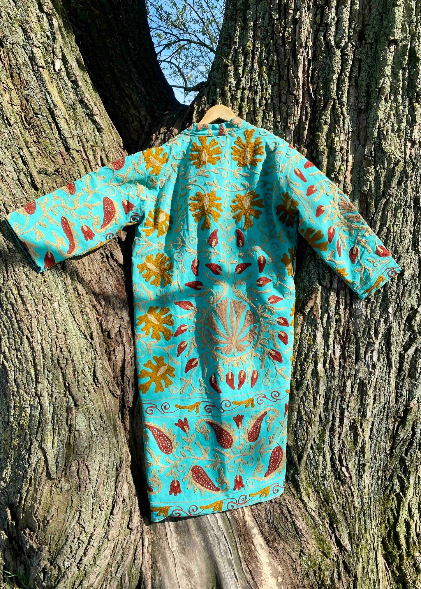 Katoenen Vest Lang - Azure