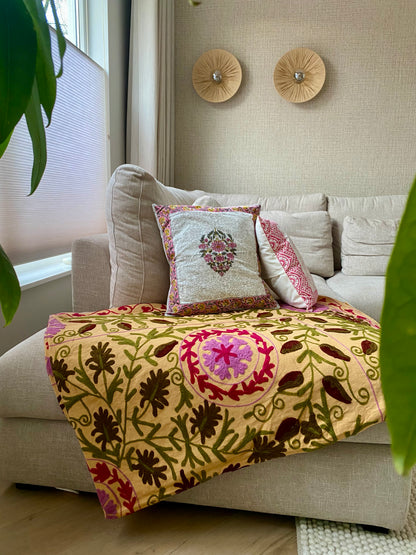 Sprei Eenpersoons - Katoen - 108x150cm - Sweet Apricot - Tantuva Atelier