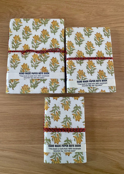 Notebook set yellow flowers