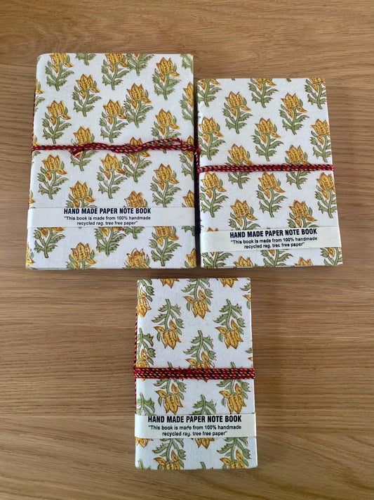 Notebook set yellow flowers