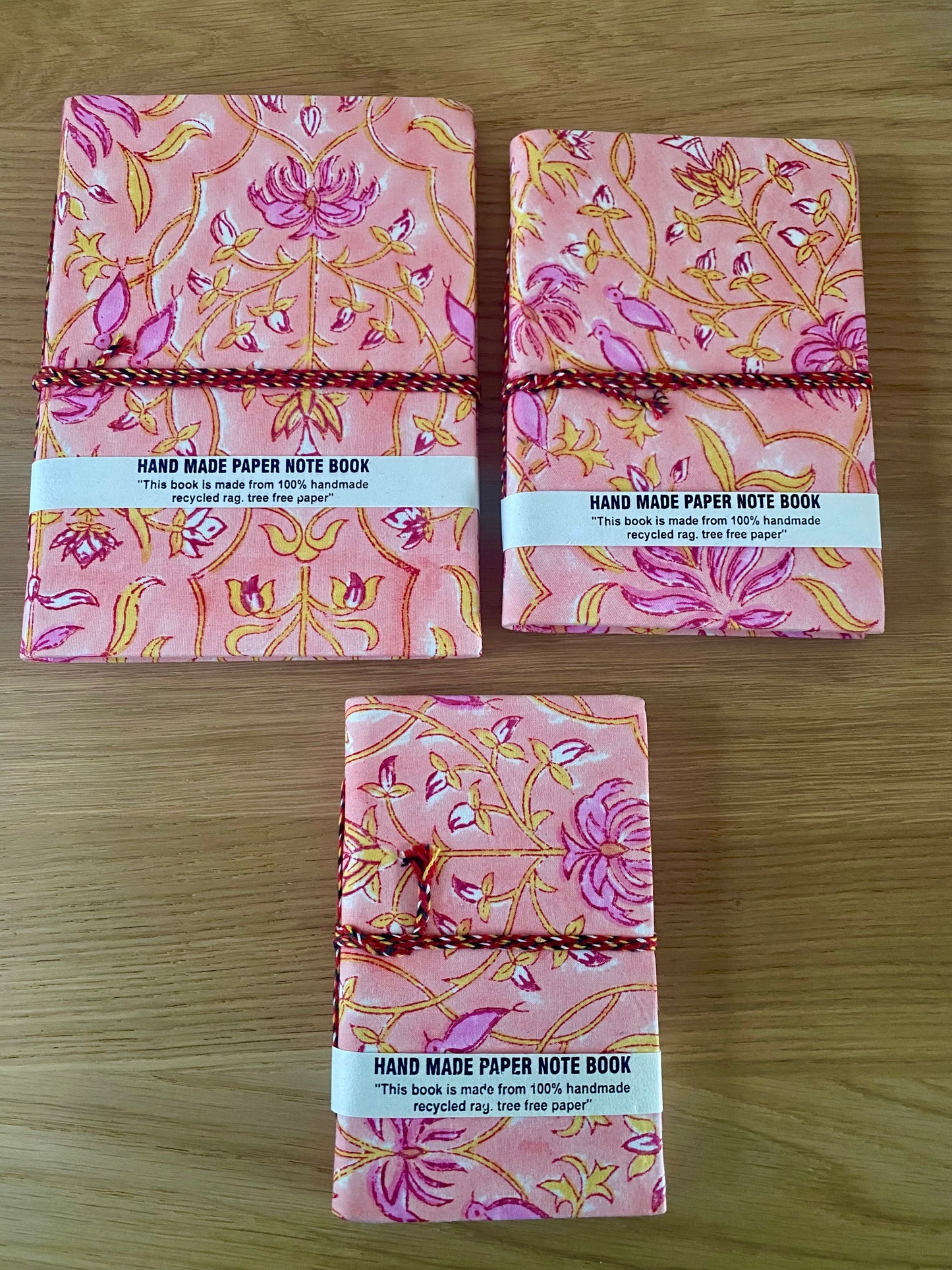 Note book set botanical pink
