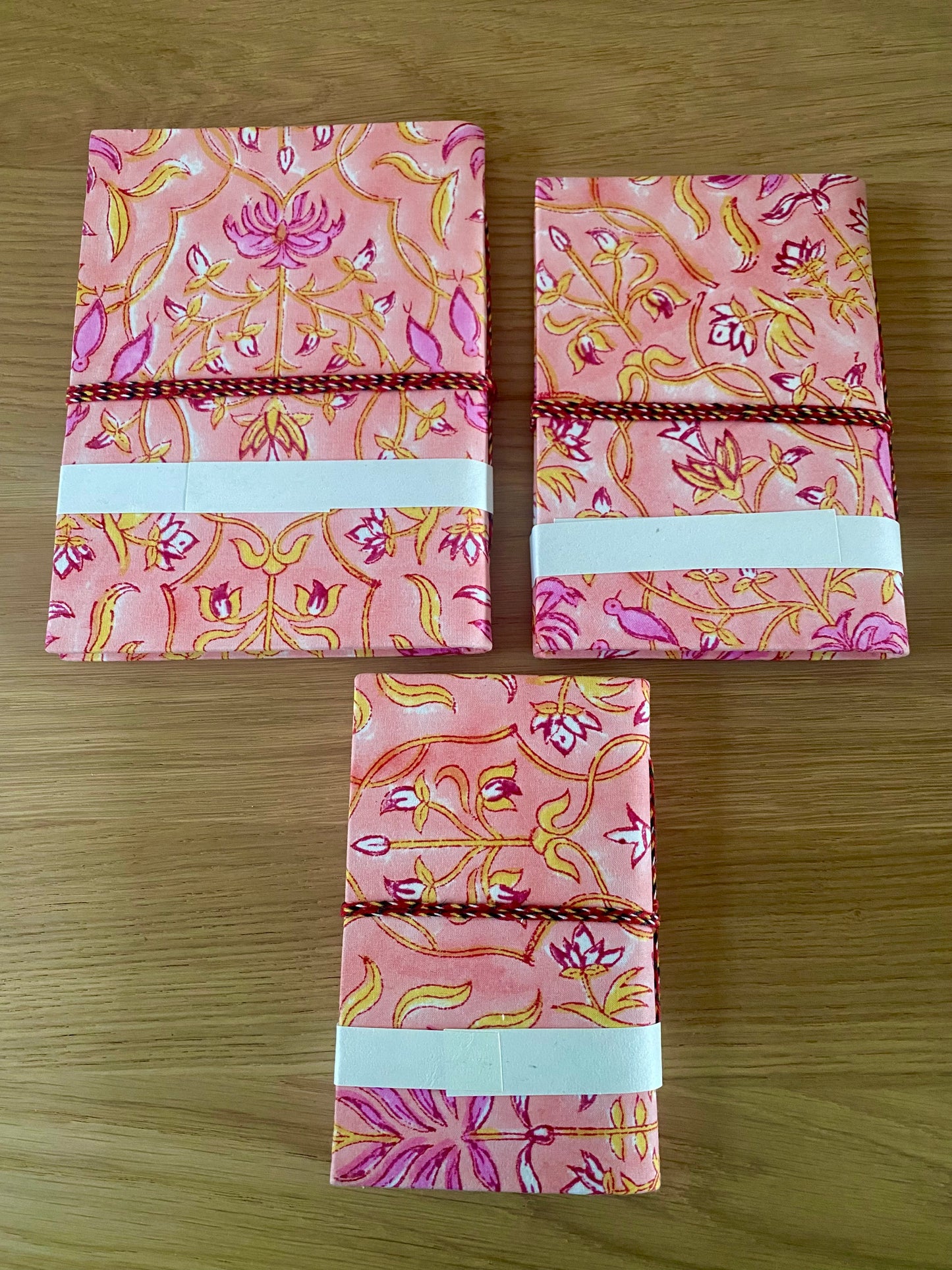 Note book set botanical pink