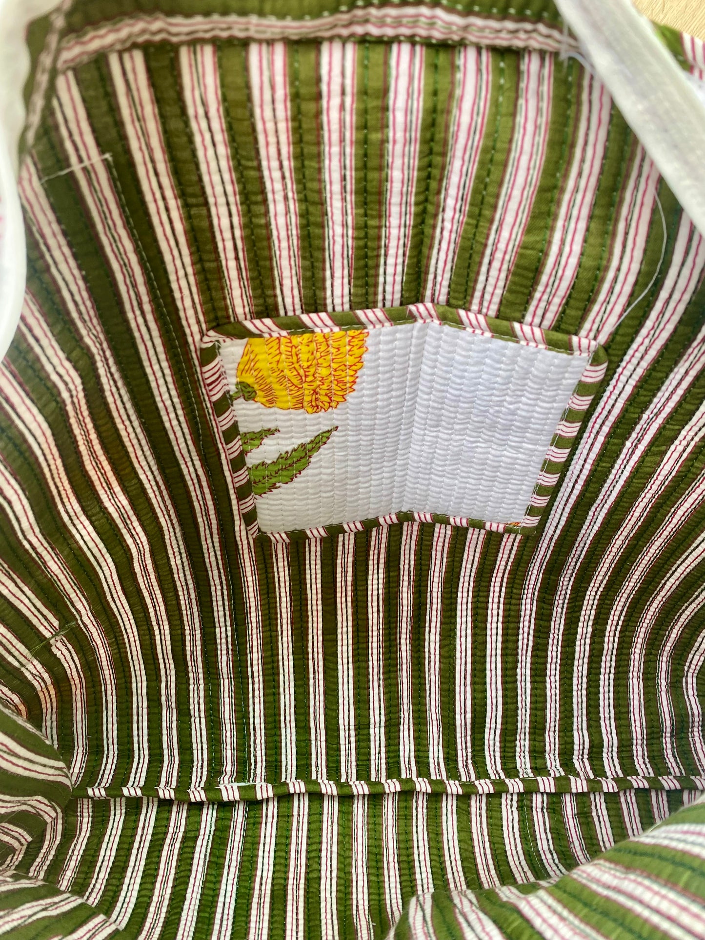 Yellow Floral Tote Bag