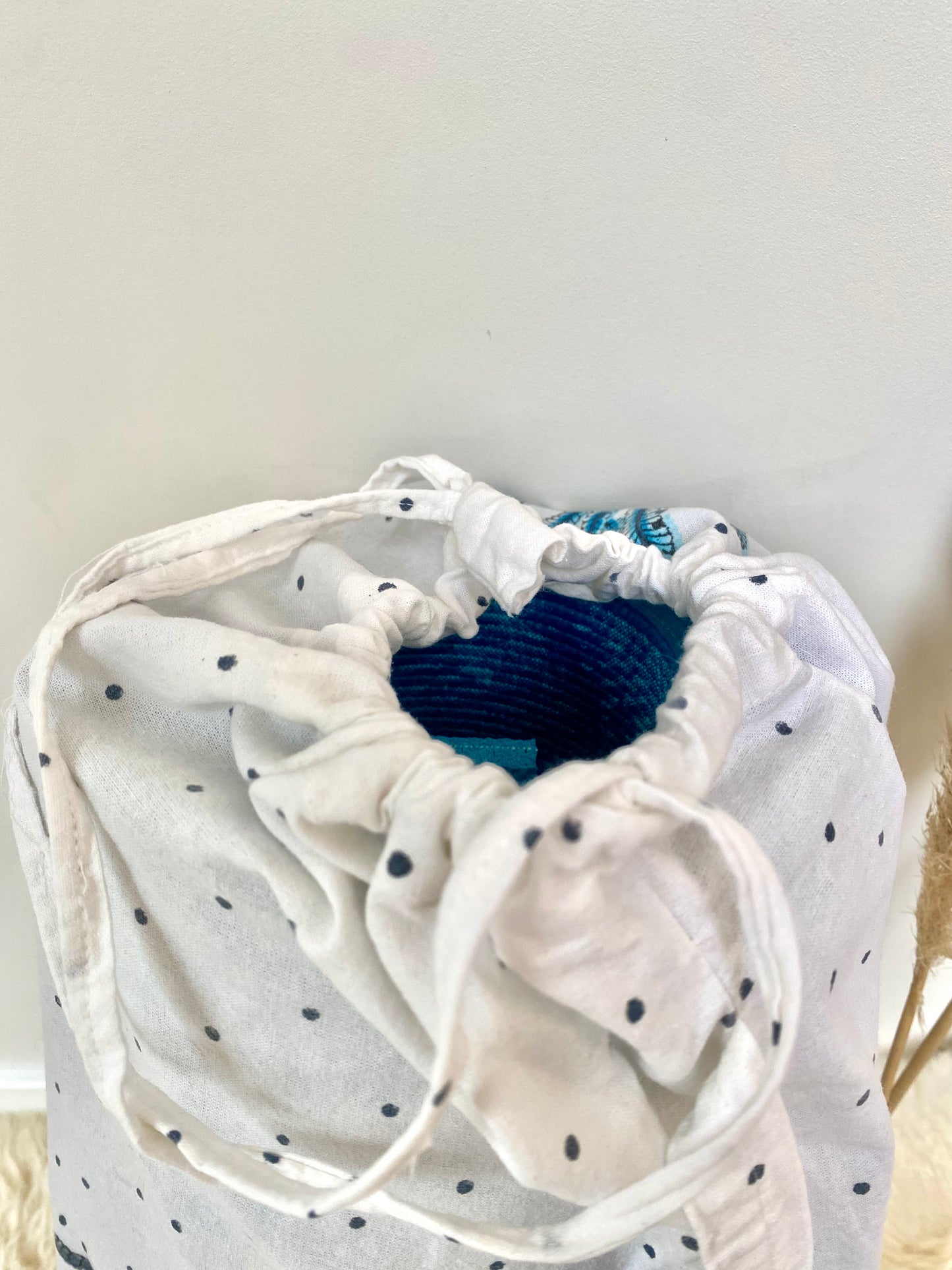 Yogatas palmboom blauw natural