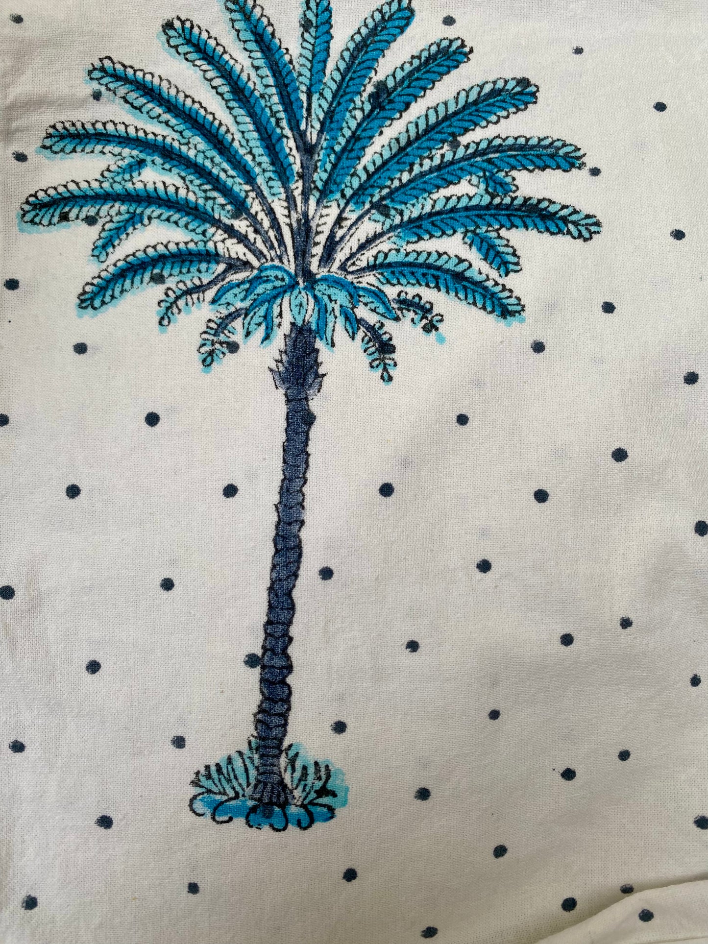 Yogatas palmboom blauw natural