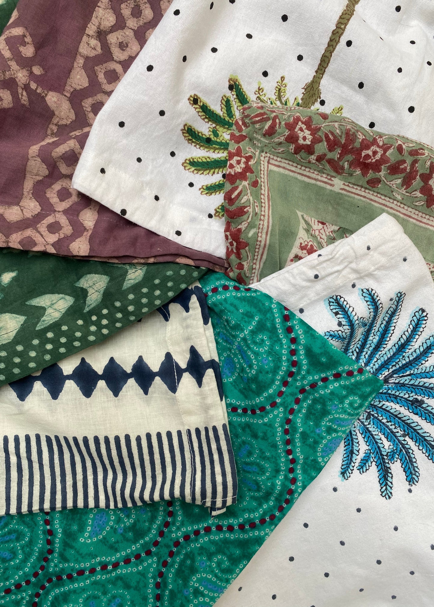 Yogatas groen gebloemd natural