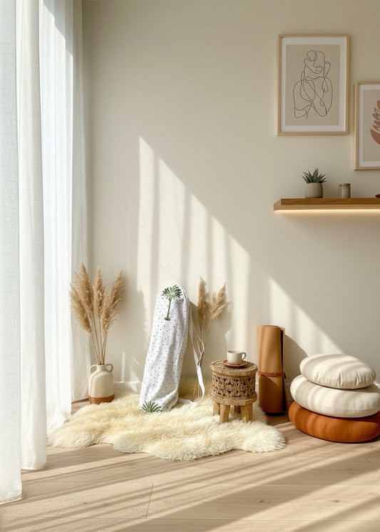 Yogatas palmboom groen natural