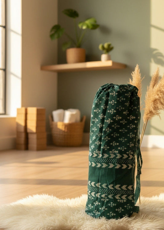 Yogatas donkergroen natural