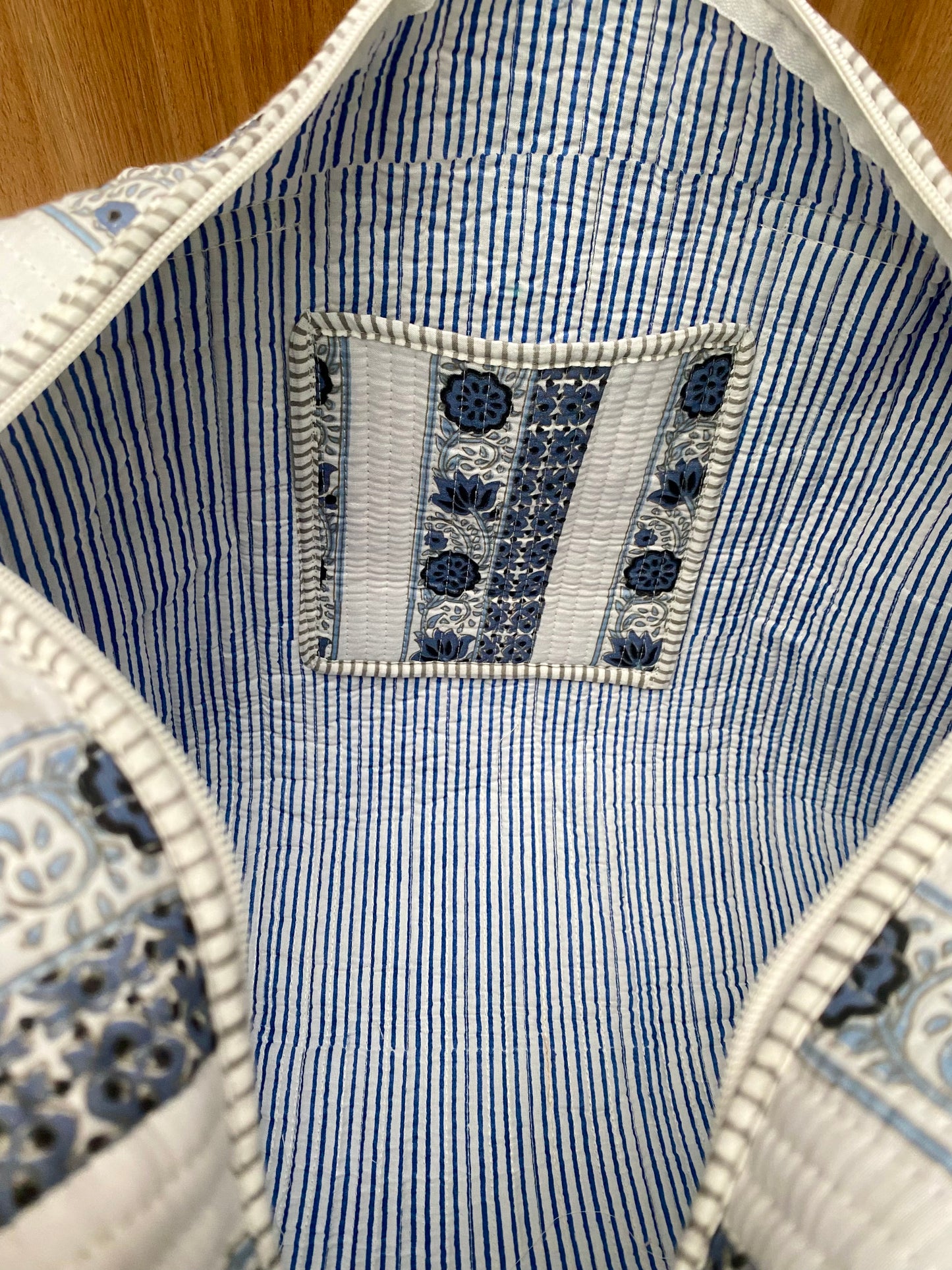 Tote bag indigo flower