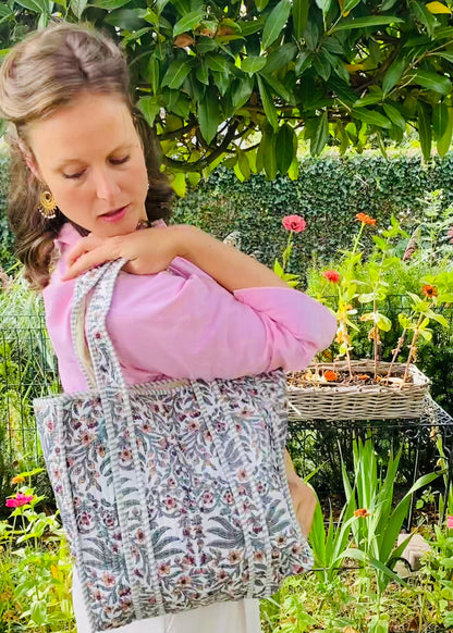 Handgemaakte handtas floral