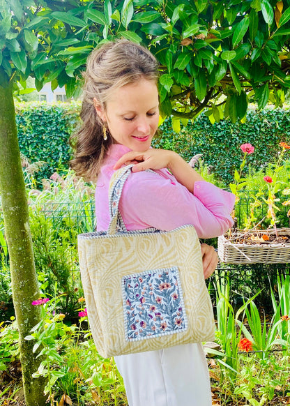 Handgemaakte handtas floral