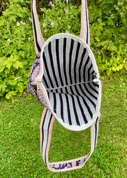 Laptoptas black floral