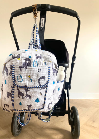 Schooltas basisschool giraf blauw