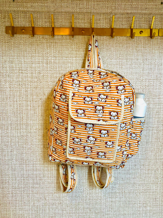 Yellow elephant schoolbag for kids