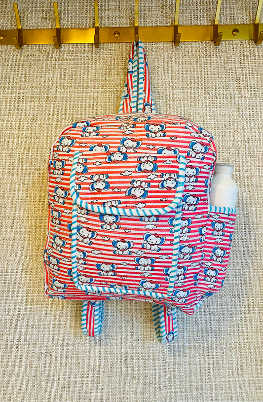 Pink elephant schoolbag for kids