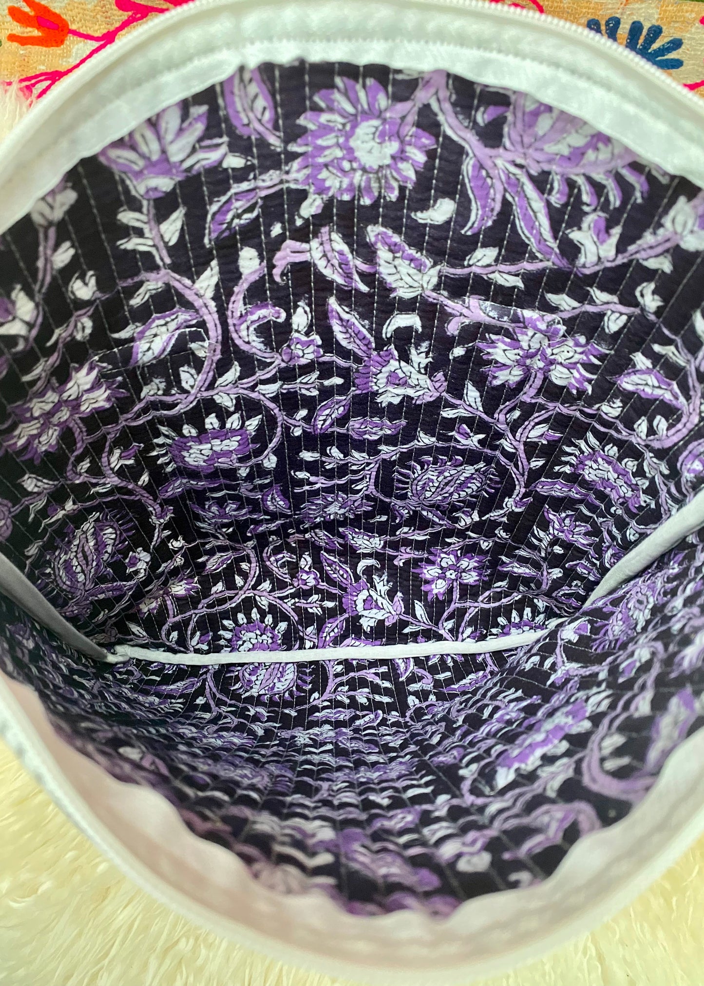 Set schoudertas en laptoptas lavendel - Tantuva Atelier