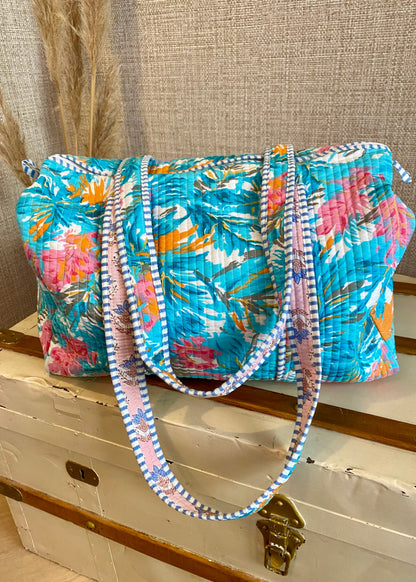 tropical holiday duffle bag