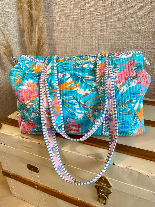tropical holiday duffle bag