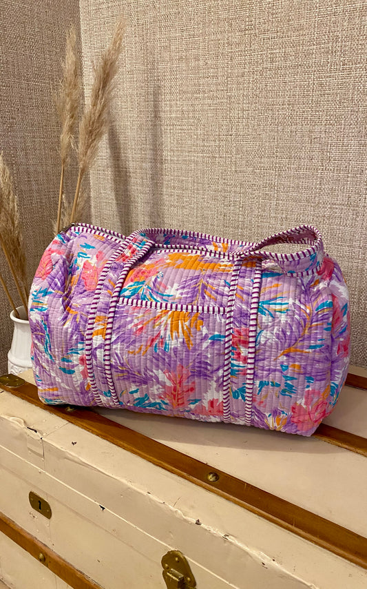Purple explosion duffle bag