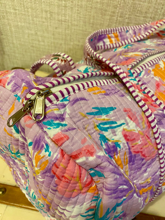 Purple explosion duffle bag