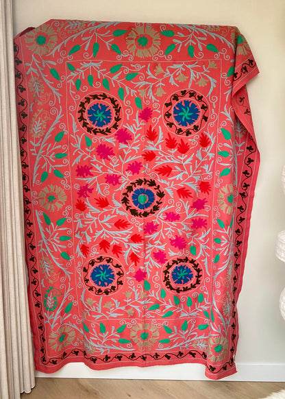 Sprei Eenpersoons - Katoen - 211x149 cm - Ibiza Grapefruit - Tantuva Atelier