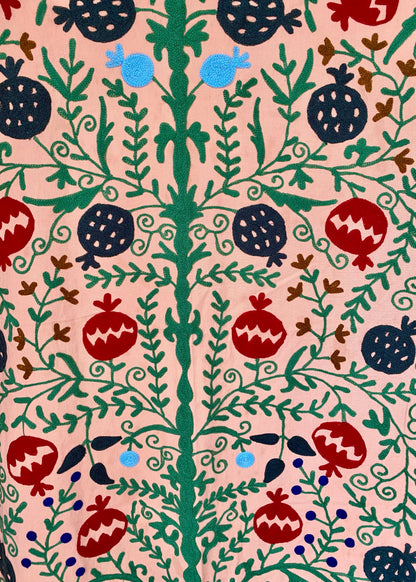 Sprei Eenpersoons - Katoen - 218x151 cm - Pomegranate Tree Salmon Blush - Tantuva Atelier