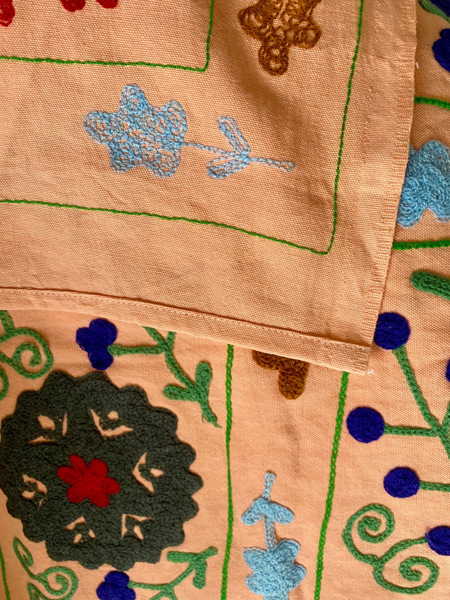Sprei Eenpersoons - Katoen - 218x151 cm - Pomegranate Tree Salmon Blush - Tantuva Atelier