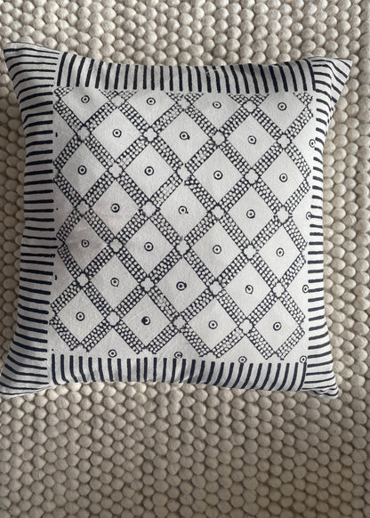 Katoenen kussen met Marrokaans mozaïek - 40x40 cm