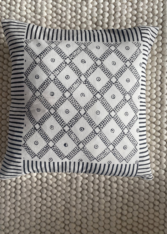 Katoenen kussen met Marrokaans mozaïek - 40x40 cm