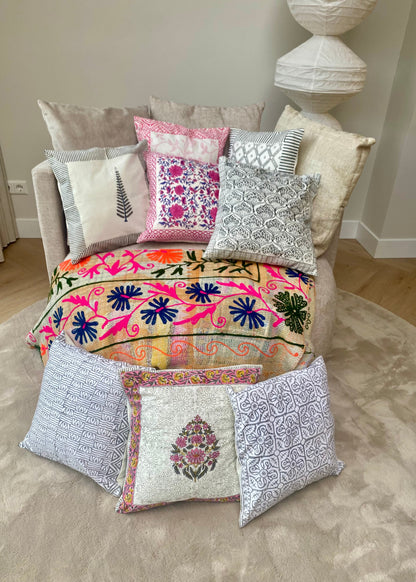 Katoenen kussen met print - 40x40 cm