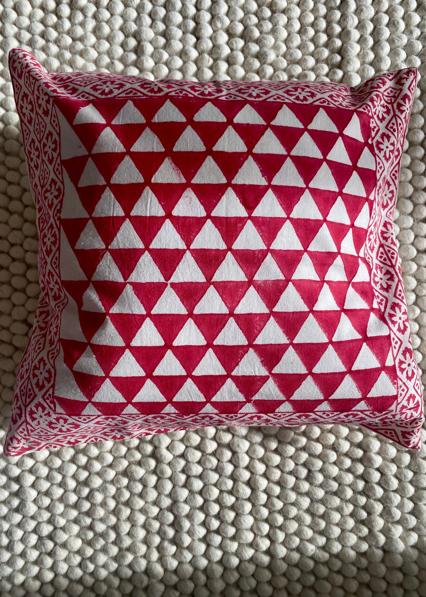 Katoenen kussen met print - 40x40 cm