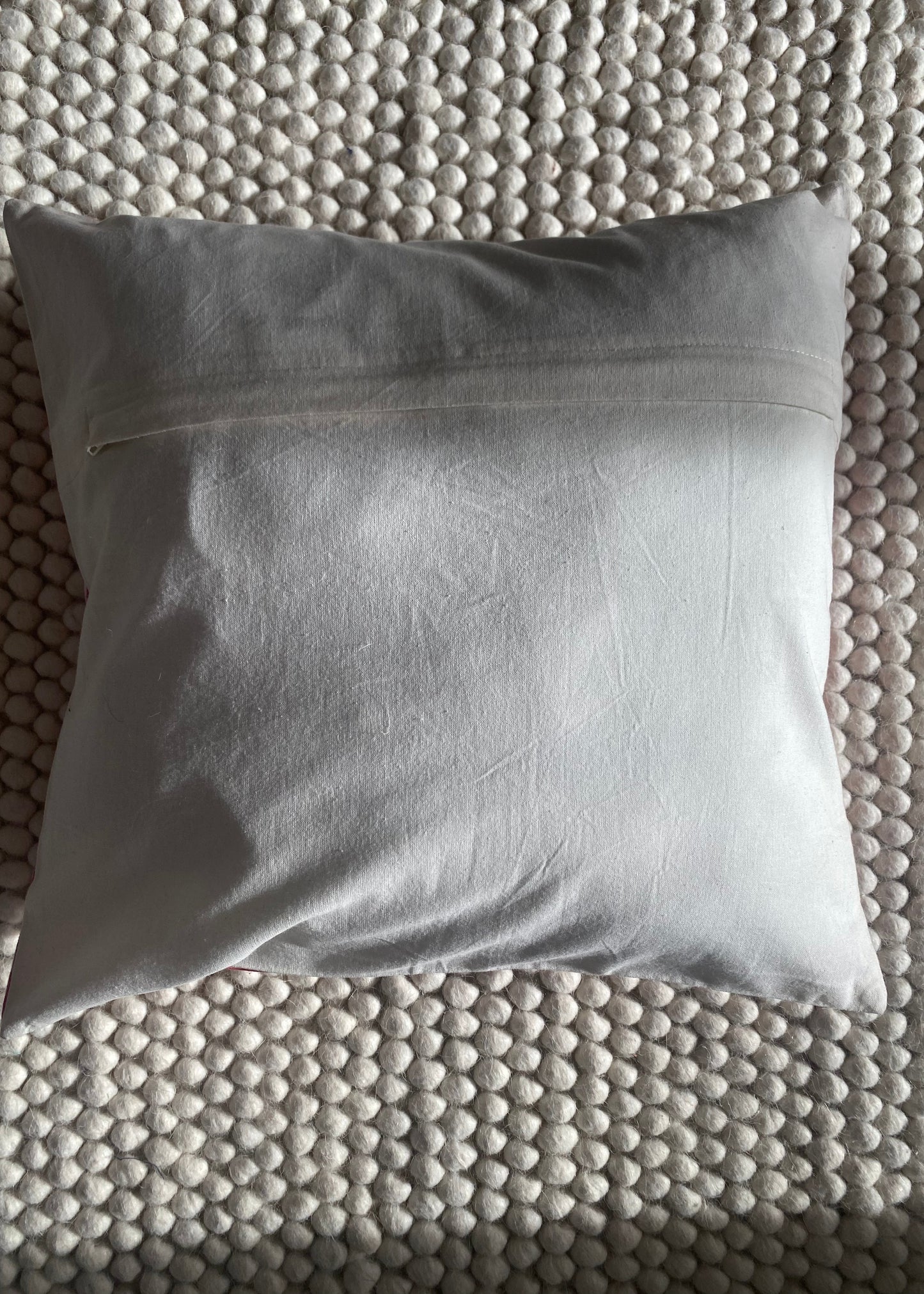 Katoenen kussen met bloemenprint - 40x40 cm