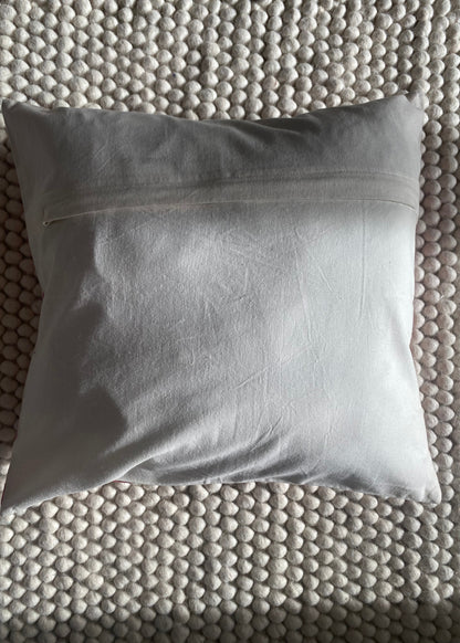 Katoenen kussen met bloemenprint - 40x40 cm