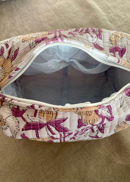 Toilettas set purple beige