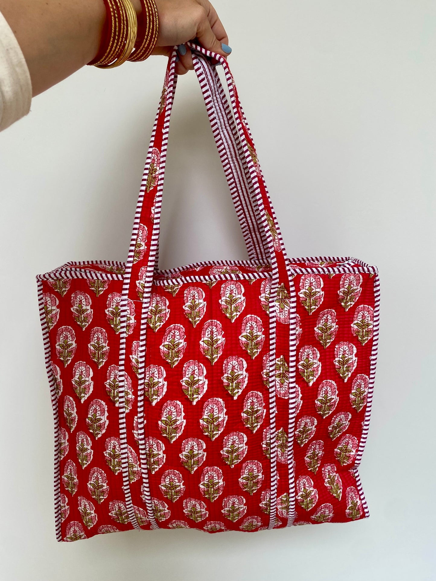 Red Peony Tote Bag