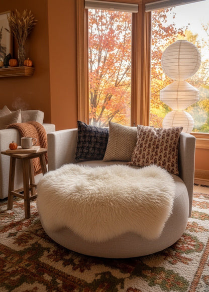 Katoenen kussen met herfstkleuren - 40x40 cm