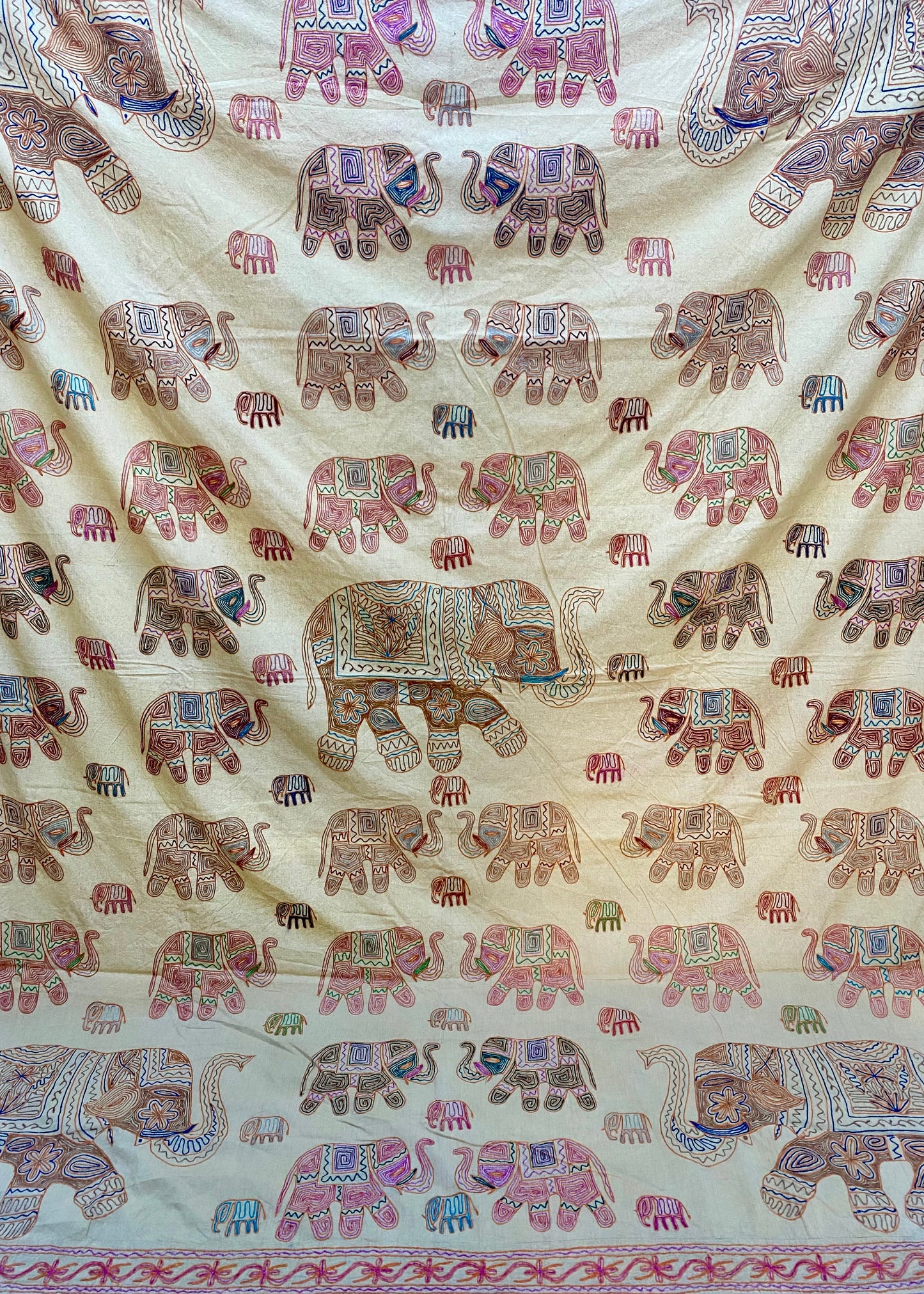 Sprei Tweepersoons - Katoen - 260x215 cm - Olifant - Tantuva Atelier